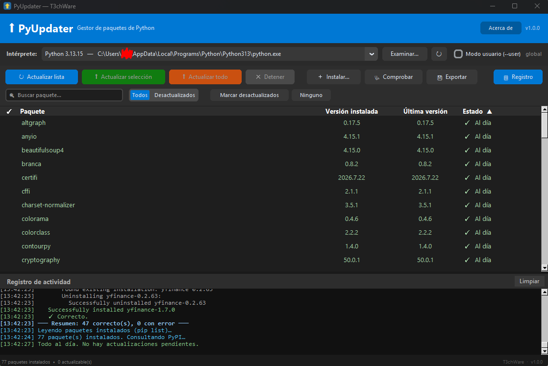 PyUpdater — captura 1