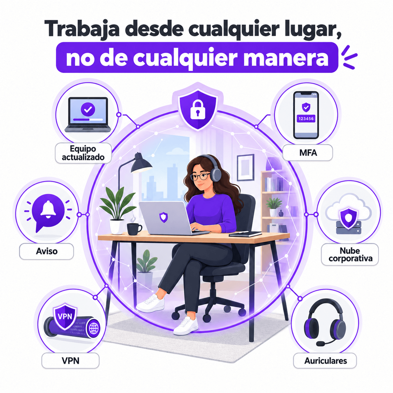 Teletrabajo seguro: guía práctica para empleados y pequeñas empresas