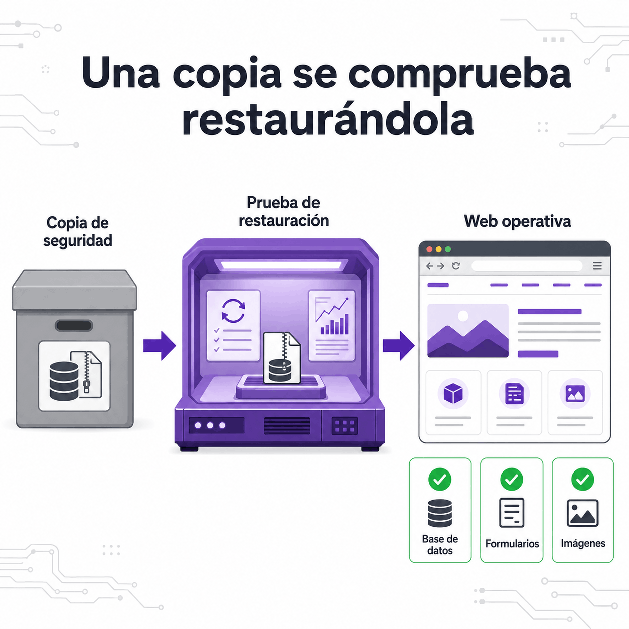 Restaurar una copia no es improvisar: cómo probar la recuperación de una web