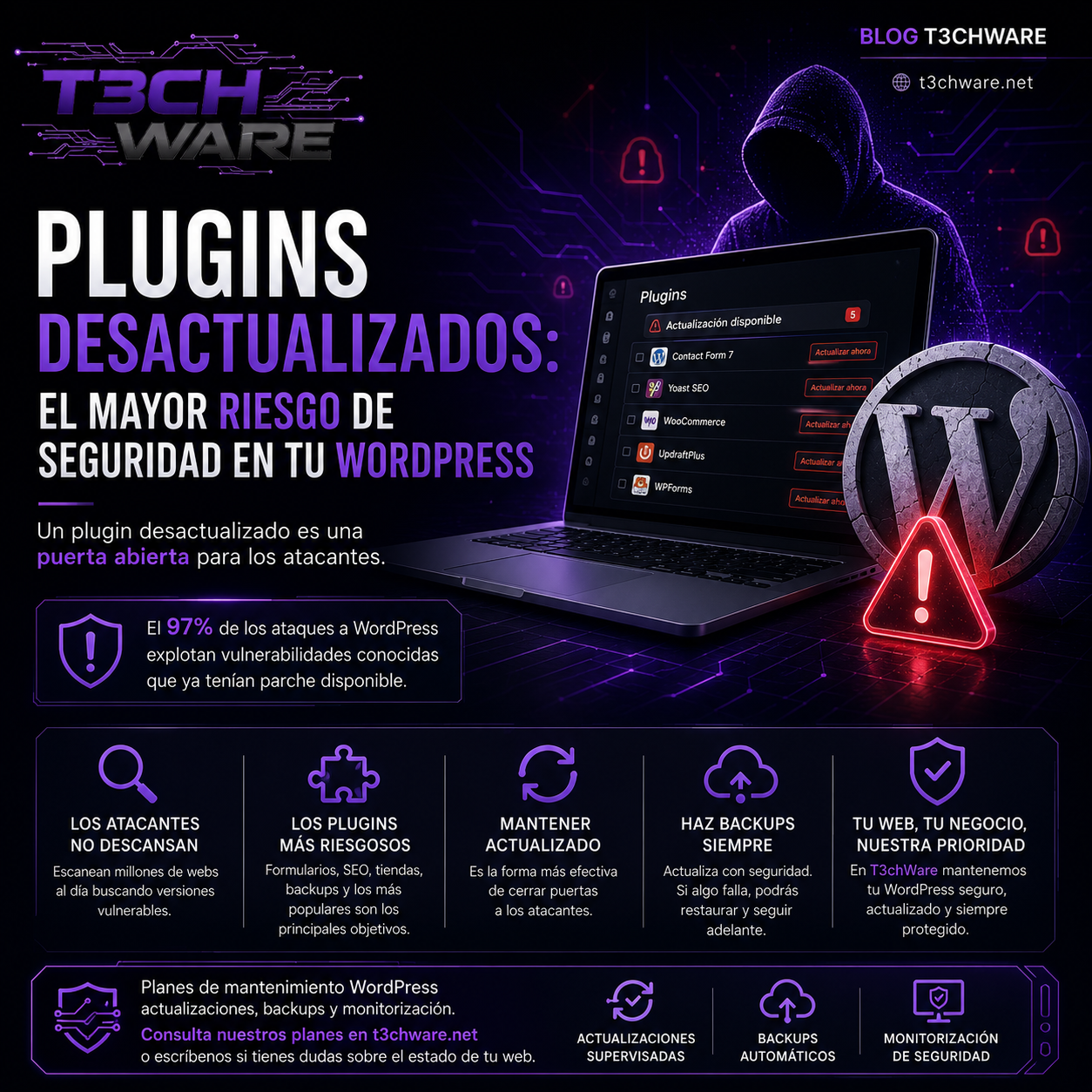 Plugins desactualizados: el mayor riesgo de seguridad en tu WordPress